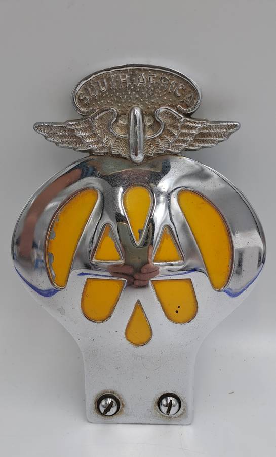 Vintage South Africa AA (Automobile association) Badge -