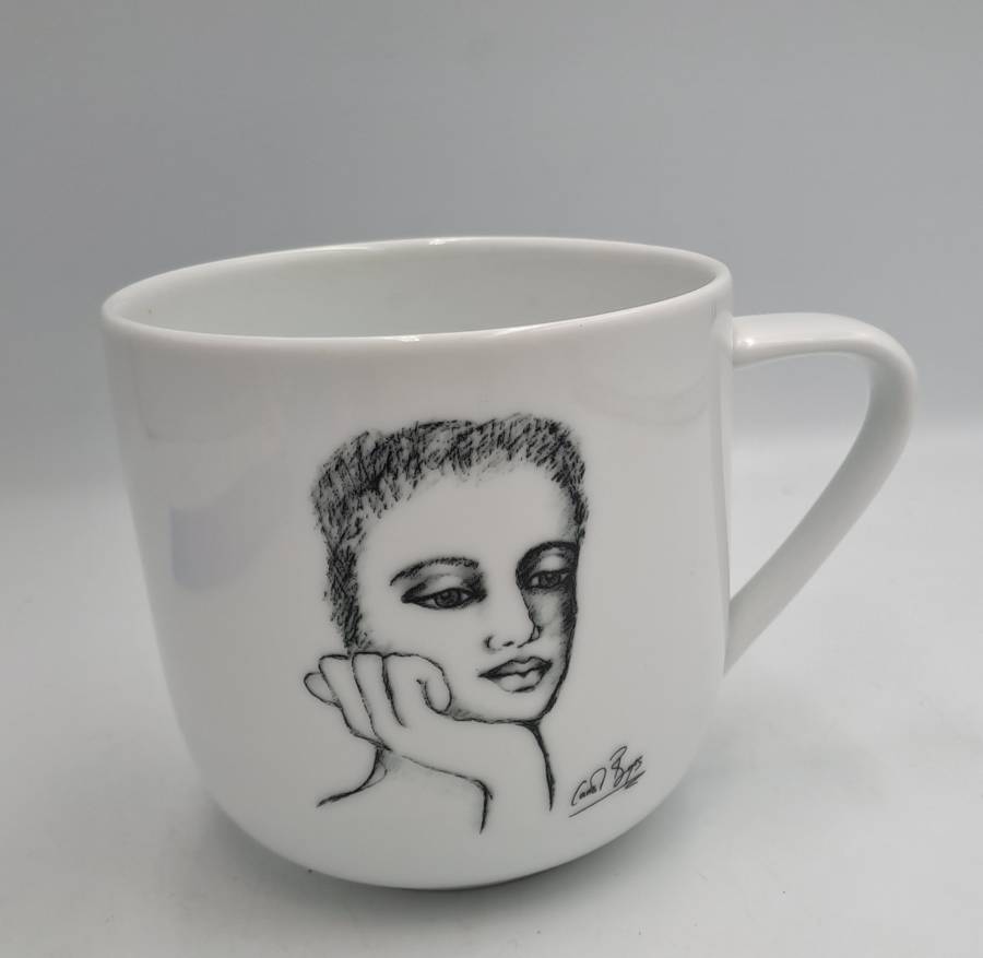 Carrol Boyes "just a thought" Designer Porcelain Mug-Sketchbook Collection  -Capacity: 340ml