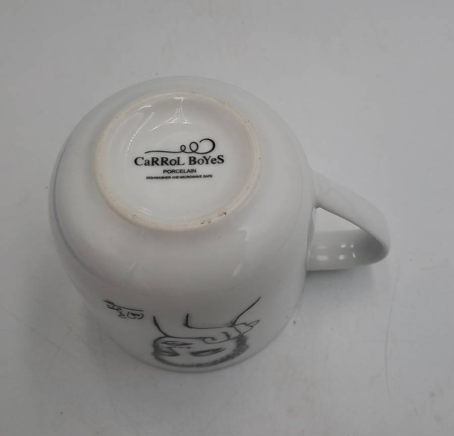 Carrol Boyes "just a thought" Designer Porcelain Mug-Sketchbook Collection  -Capacity: 340ml