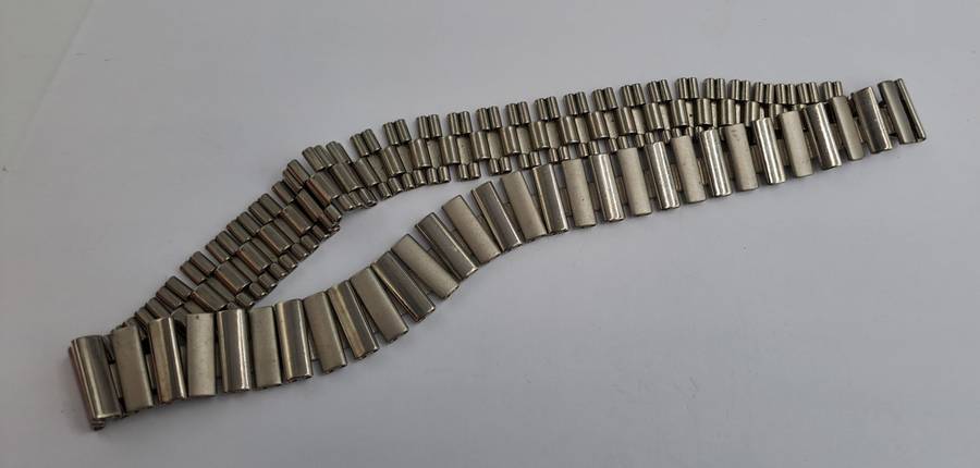Vintage steel Link Necklace 41cm
