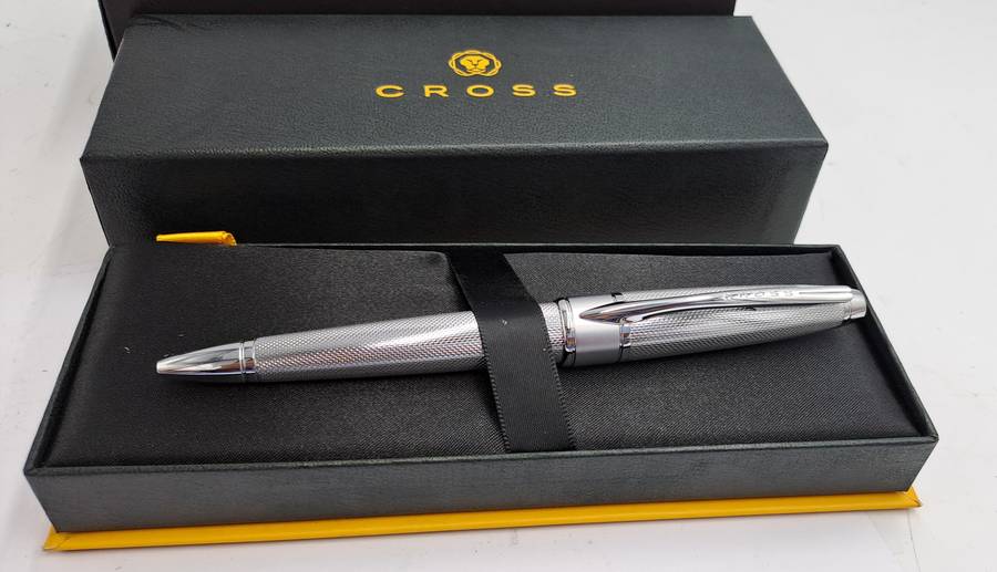 Cross Apogee Chrome with Silver Trim Ball point in Original Box