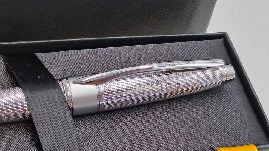 Cross Apogee Chrome with Silver Trim Ball point in Original Box