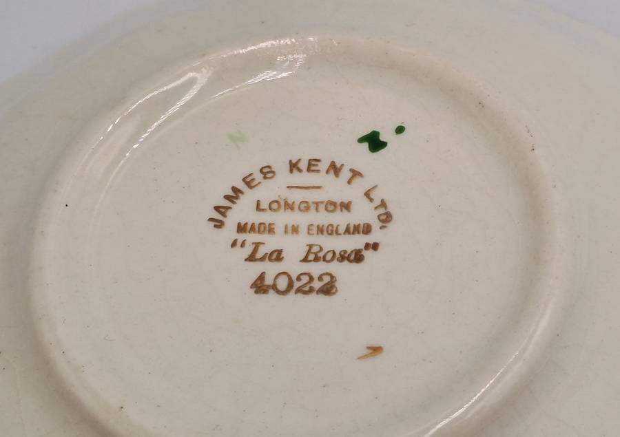 Vintage James Kent "La Rosa" 4022 Sweet Dish -Longton Made In England 13cm