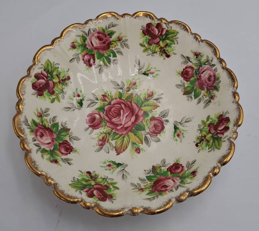Vintage James Kent "La Rosa" 4022 Sweet Dish -Longton Made In England 13cm