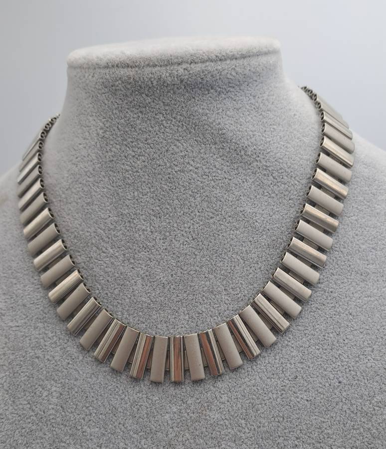 Vintage steel Link Necklace 41cm