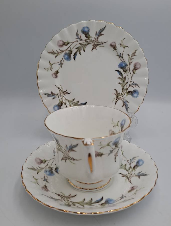 Vintage Royal Albert Brigadoon Tea Trio - English Bone China ( 3 Available)