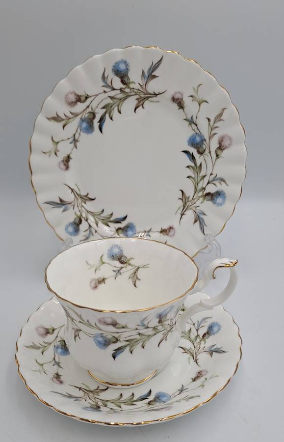 Vintage Royal Albert Brigadoon Tea Trio - English Bone China ( 3 Available)