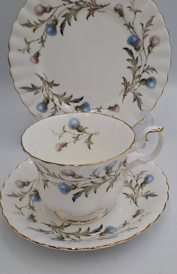 Vintage Royal Albert Brigadoon Tea Trio - English Bone China ( 3 Available)