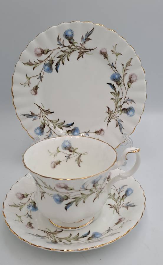 Vintage Royal Albert Brigadoon Tea Trio - English Bone China ( 3 Available)