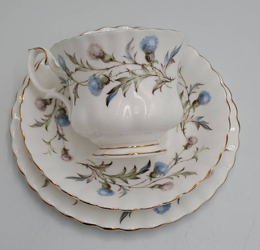 Vintage Royal Albert Brigadoon Tea Trio - English Bone China ( 3 Available)