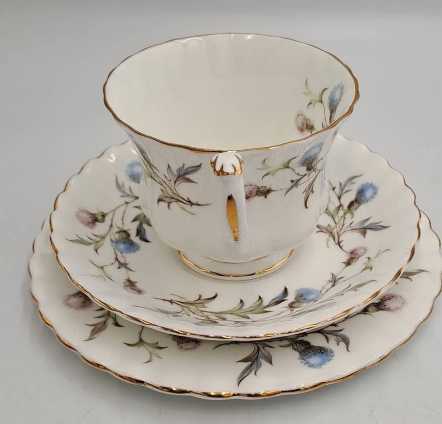 Vintage Royal Albert Brigadoon Tea Trio - English Bone China ( 3 Available)
