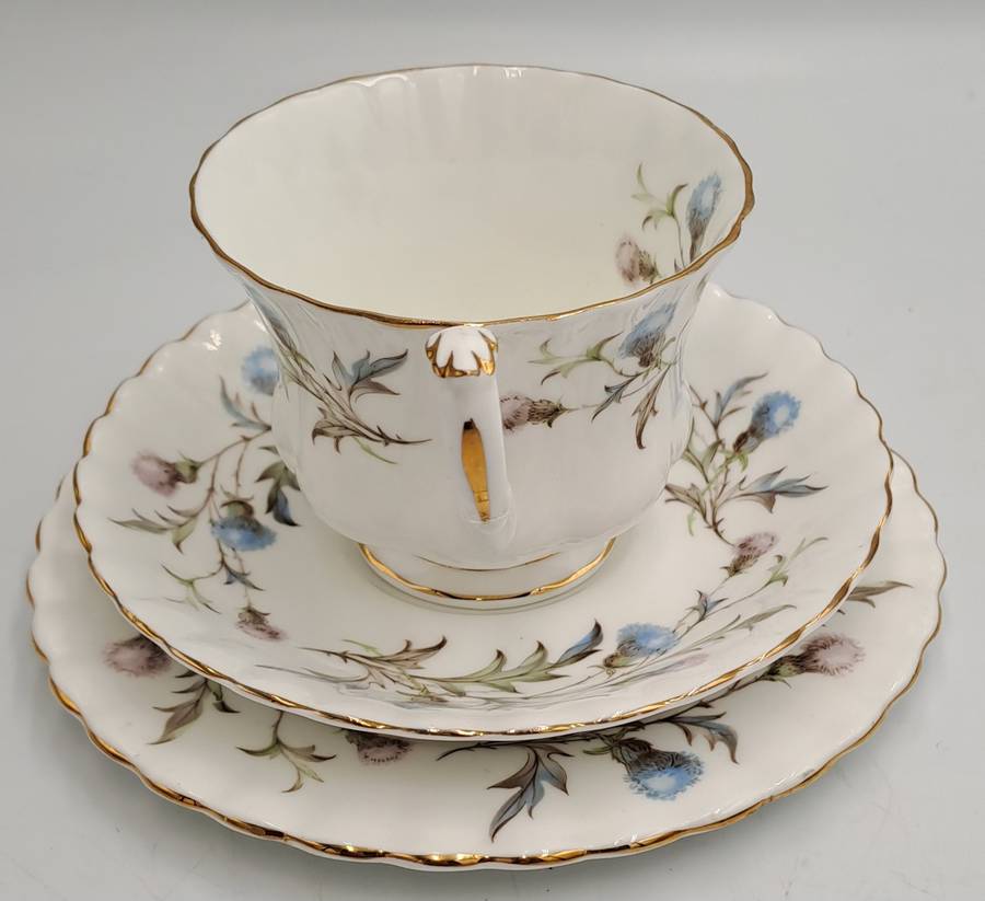 Vintage Royal Albert Brigadoon Tea Trio - English Bone China ( 3 Available)