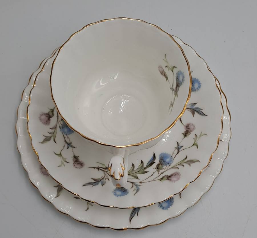 Vintage Royal Albert Brigadoon Tea Trio - English Bone China ( 3 Available)