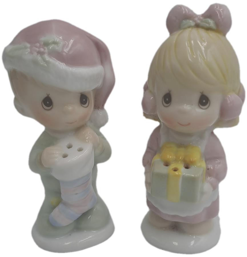 Collectable 1994 Precious Moments PMI Salt & Pepper Shakers-Boy and Girl 10,5cm tall