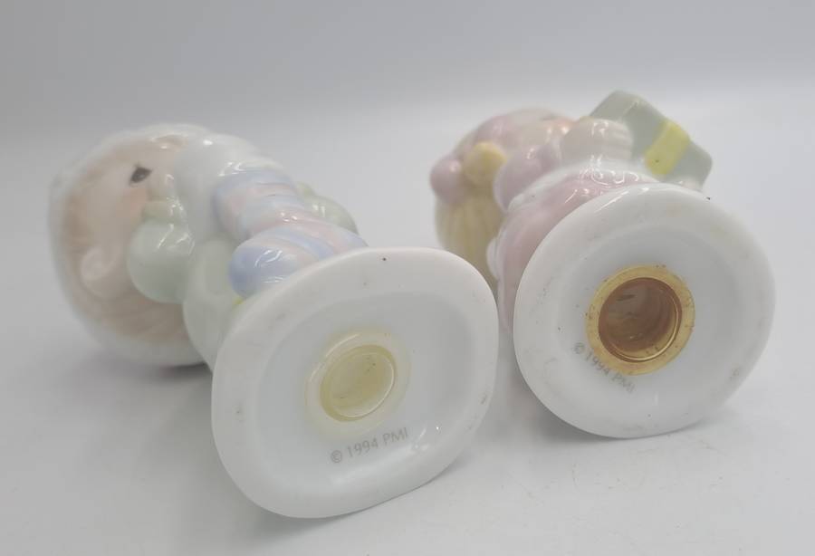 Collectable 1994 Precious Moments PMI Salt & Pepper Shakers-Boy and Girl 10,5cm tall