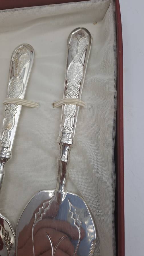 Vintage Silver Plated Pastry / Cake Serving Set -Boxed