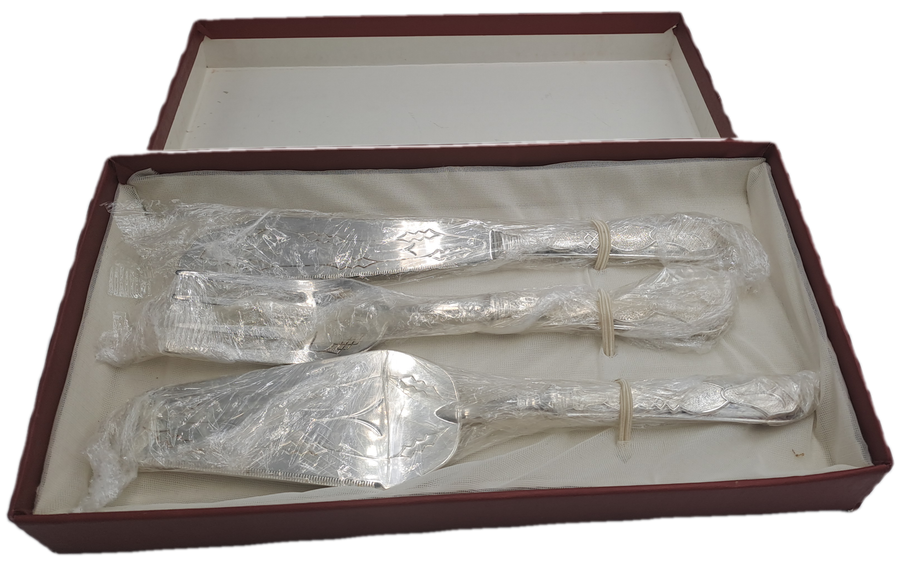 Vintage Silver Plated Pastry / Cake Serving Set -Boxed