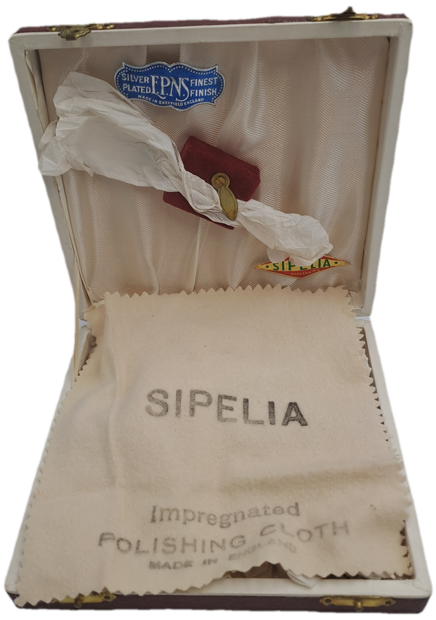 Vintage SIPELIA E.P.N.S Silver Plated Finest Finish APOSTEL Spoon set- Boxed-Sheffield England