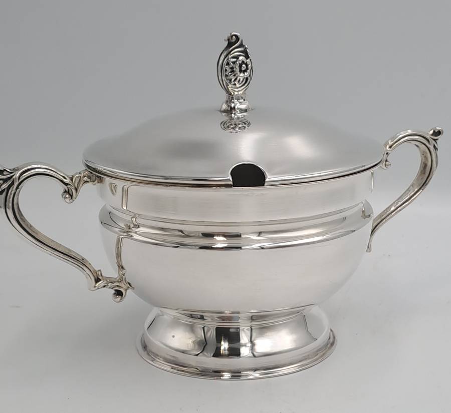 Emss Silver Plated Sugar Bowl with Lid 10,5cm x 18cm x 11,8cm