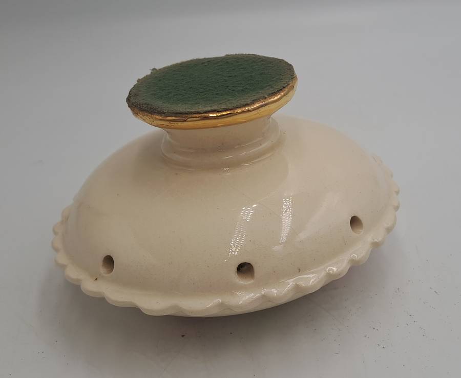 Vintage Floral Porcelain Pomander (container of aromatic substances)