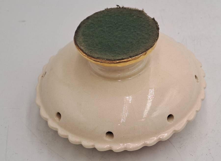 Vintage Floral Porcelain Pomander (container of aromatic substances)
