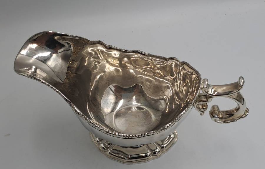 Vintage Silver-Plated Gravy Boat -Boxed