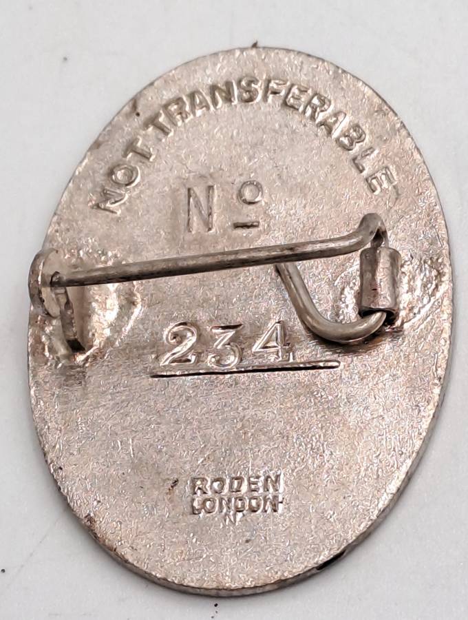 Vintage 1938-1939 South Africa Union Ice Skating Club No 234 Medal -Roden London