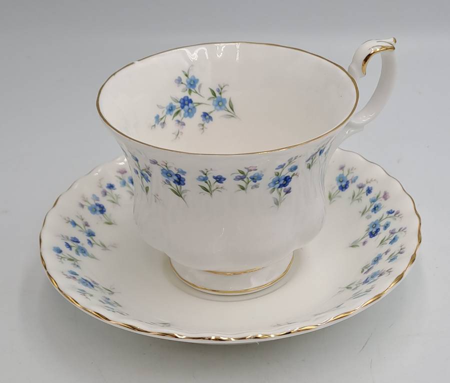 Vintage Royal Albert Memory Lane Cup and Saucer -Cup has a Chip