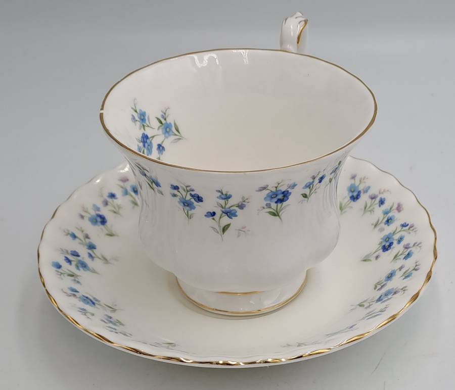 Vintage Royal Albert Memory Lane Cup and Saucer -Cup has a Chip