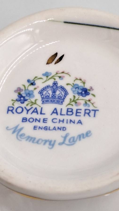 Vintage Royal Albert Memory Lane Cup and Saucer -Cup has a Chip
