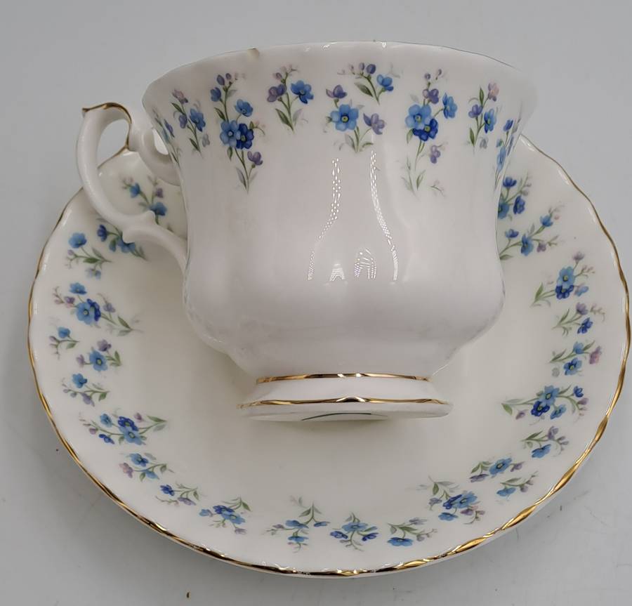 Vintage Royal Albert Memory Lane Cup and Saucer -Cup has a Chip