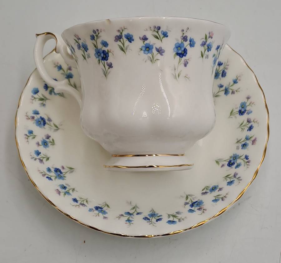 Vintage Royal Albert Memory Lane Cup and Saucer -Cup has a Chip