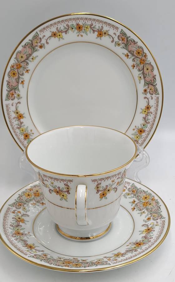 Vintage 1975-1982 Contemporary Noritake Tea Trio CLARA 2687 Fine China-Sri-Lanka (6 available)