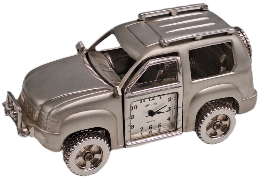 All metal Cosmo 201305 Table clock Jeep Model Quarts Watch-Paperweight