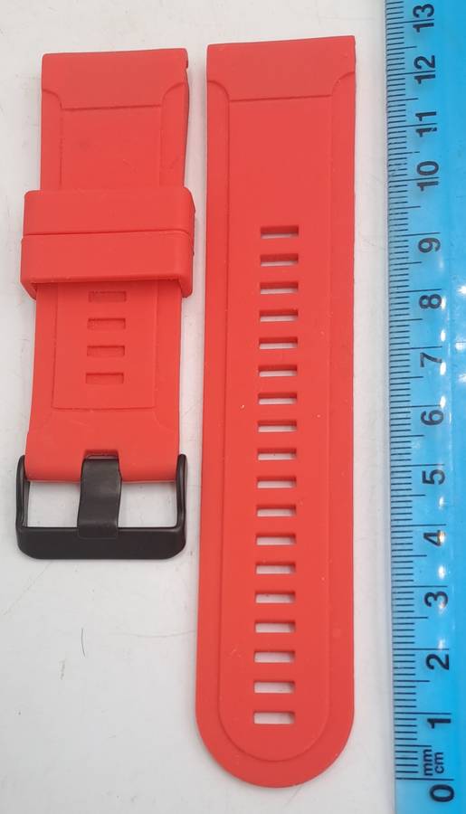 New 26mm Flame Red Silicone Quick fit Band for Garmin Fenix-Tactix-enduro-(see compatibility-)