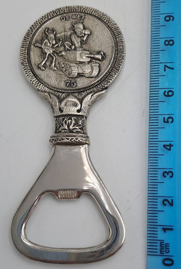 Vintage Collectable -1975 South Africa Army -De Wet Battalion-Metal Bottle Opener