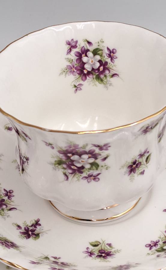 Royal Albert Sweet Violets Tea Trio Bone China