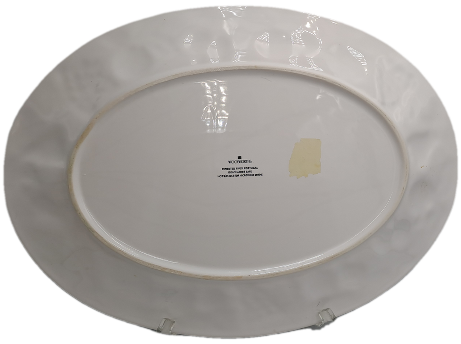 A Large Porcelain Woolworths Oval Serving Platter Imported from Portugal