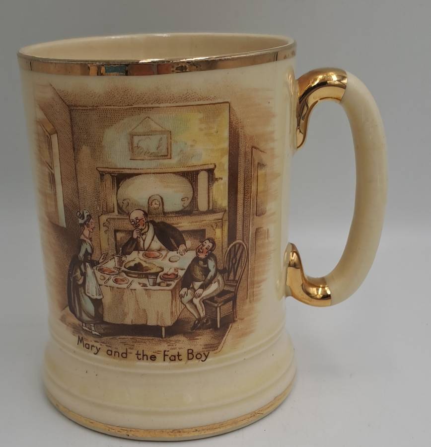 Vintage Arthur Wood Porcelain Tankard No 3752 Mary and the Fat Boy.