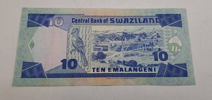 Rare-1986 Kingdom of Swaziland 10 Emalangeni Bank Note