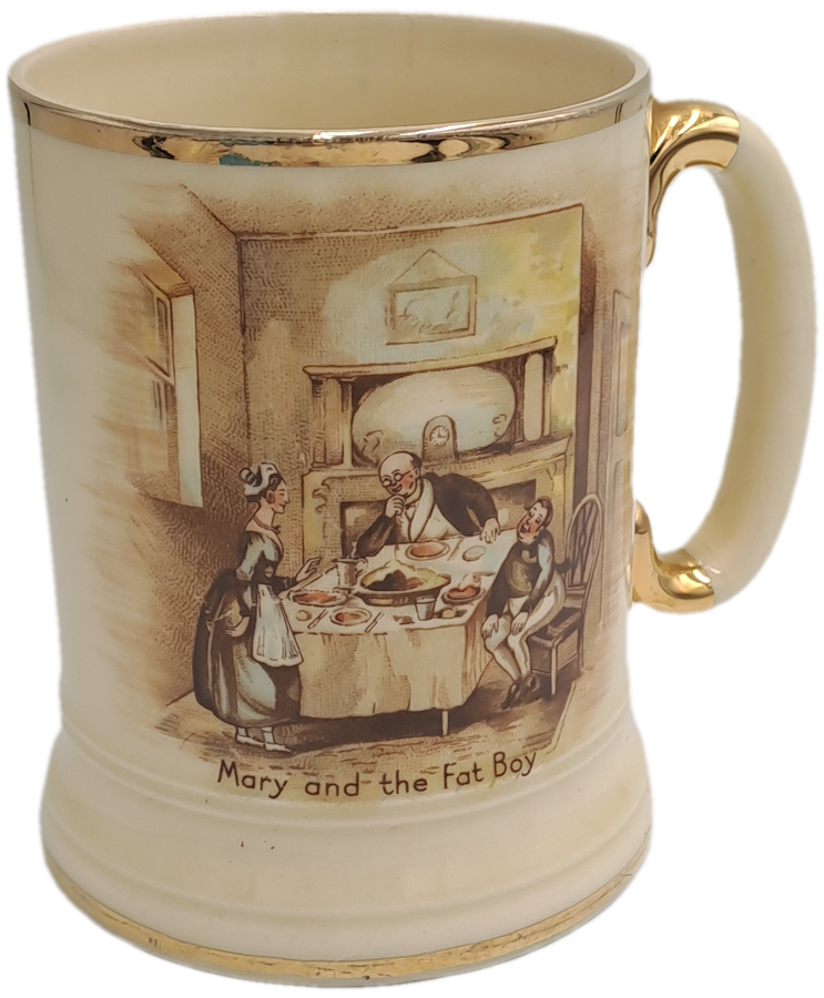 Vintage Arthur Wood Porcelain Tankard No 3752 Mary and the Fat Boy.