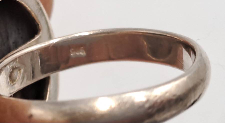 Pre-owned Sterling Silver Pearl ring