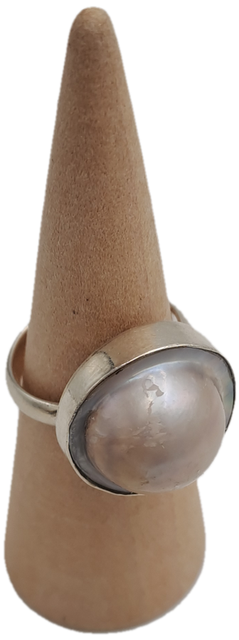 Pre-owned Sterling Silver Pearl ring