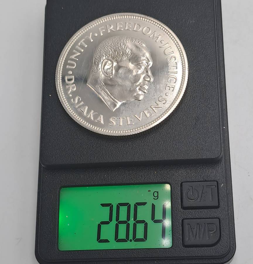 1974 Sierra Leone- 1 Leone coin Bank Anniversary-UNC