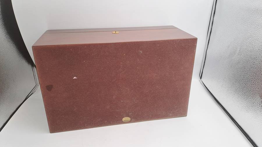 Wood Cigar Box with Hygrometer- with Key -fuenze made in italy