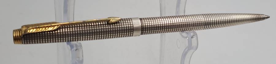 Rare Vintage Parker Cisele 75 Sterling Silver Cap and Barrel Ball Pen-  Made in the USA