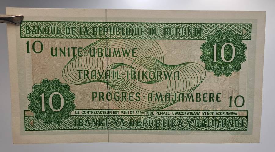 2007  Burundi 10 Francs Uncirculated Bank Note