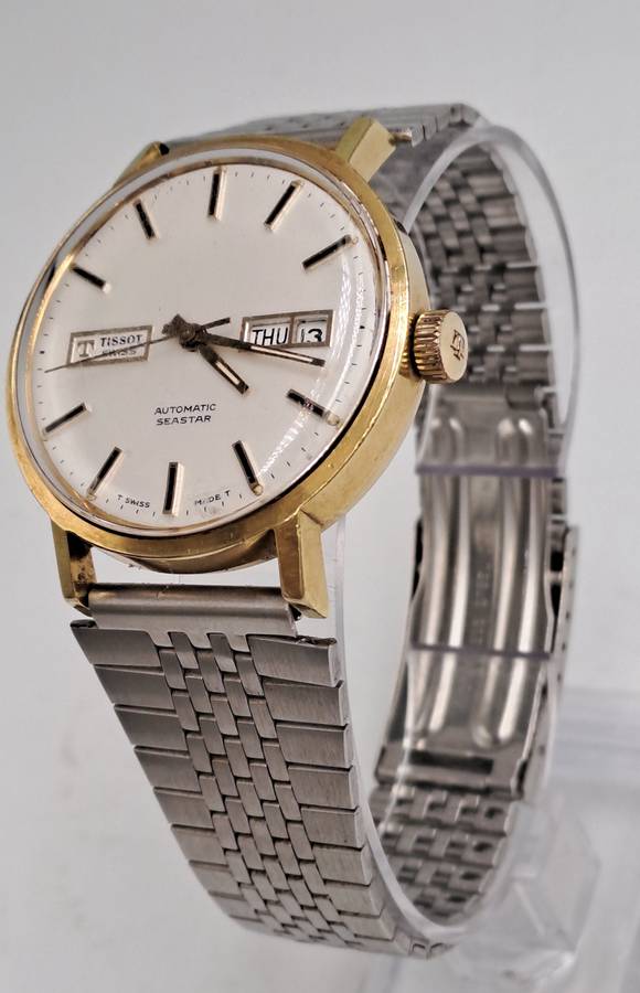 Vintage Swiss Tissot Seastar Day-Date Automatic Watch -Working-Casio strap