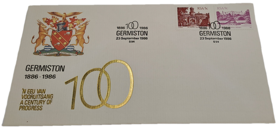 1886-1986 Germiston 100 Year a Century of Progress First Day Cover (3 available)