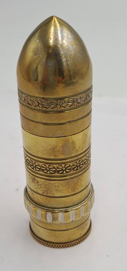 Antique 1914 WW1 Solid BRASS Trench Lighter -  Made in France